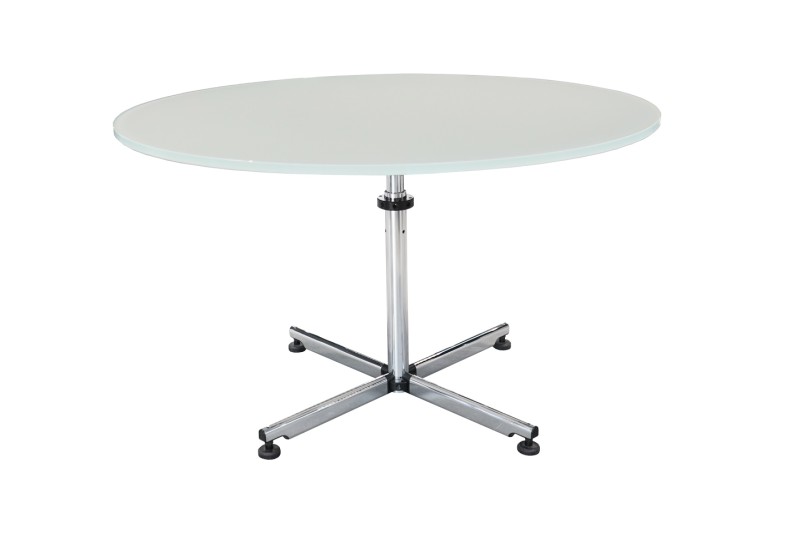 USM Kitos Conference Table Glass / White Ø 120 cm