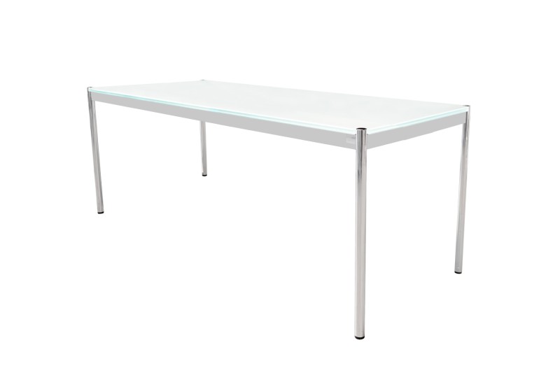 USM Haller Desk Glass / White 200 x 75 cm