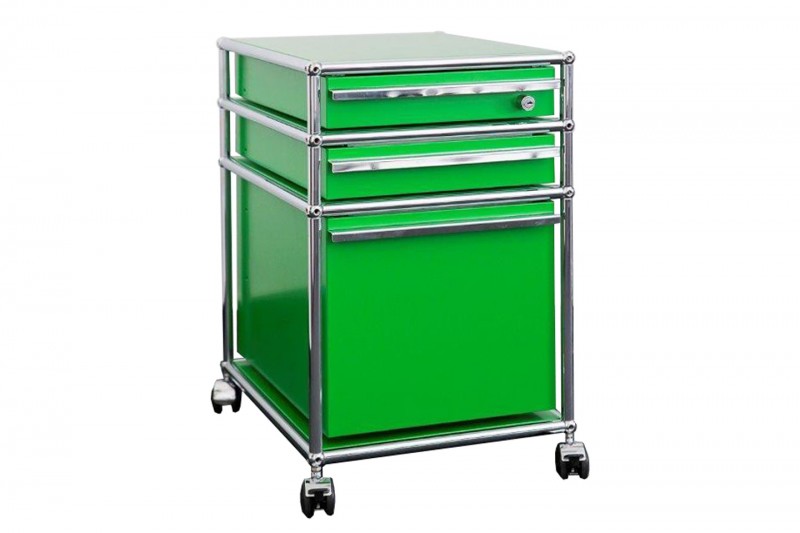 USM Haller Contenedor con Ruedas Verde USM