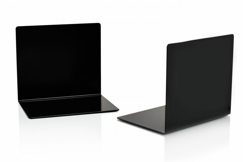 2er Set von USM Haller Bücherstützen magnetisch / Schwarz