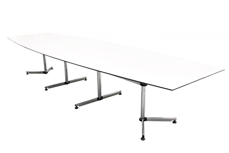 USM Kitos Table de Conférence Résine Syntétique / Blanc 430 x 128 cm