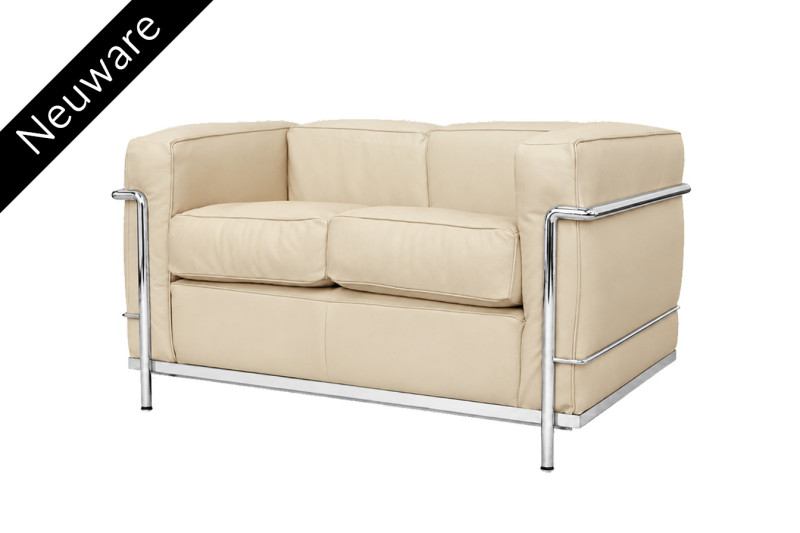 Cassina LC2 Le Corbusier Two-Seater Sofa Leather / Beige