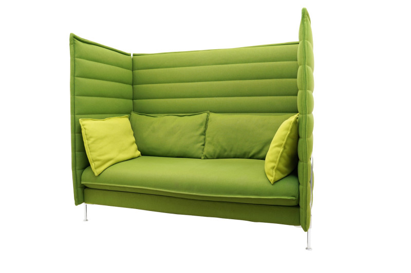 Alcove Highback Two Seater Fabric / Green