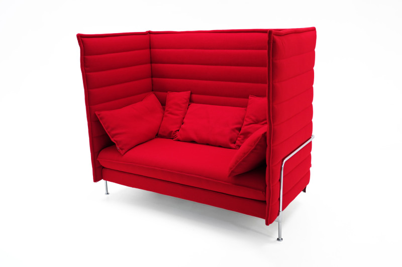 Vitra Alcove Highback Two-Seater Stoff / Rot
