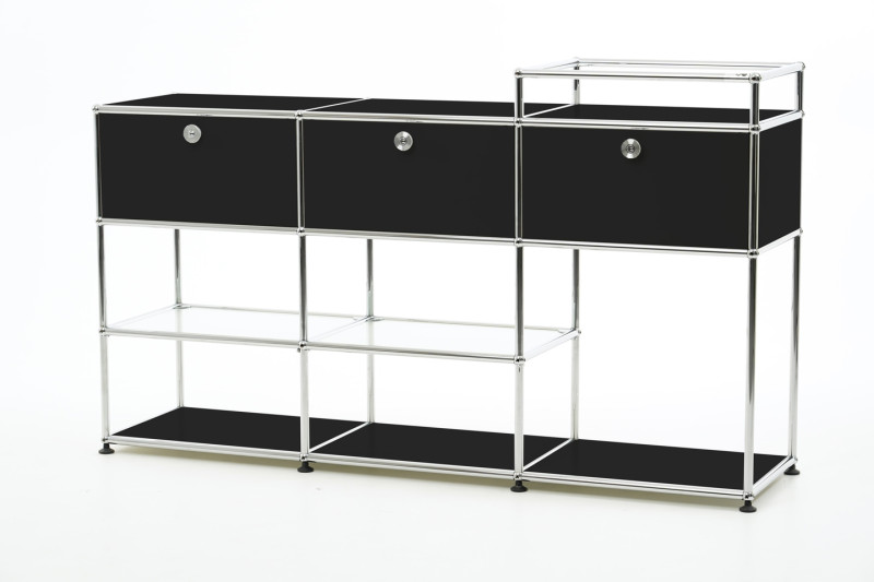USM Haller Dressoir met Glasvak Puur Wit RAL 9010