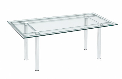 Knoll International Esstisch André von Tobia Scarpa für Gavina / Glas 76,5 x 176 cm
