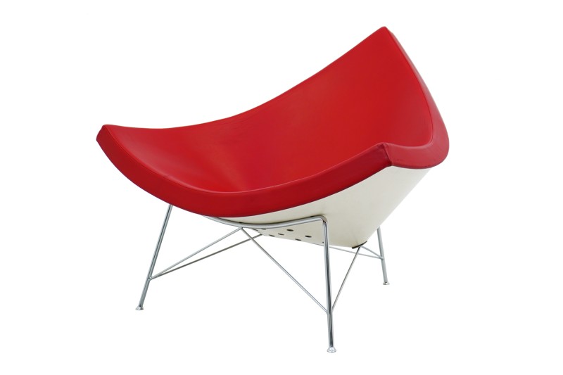 Vitra Coconut Sillón Piel / Rojo