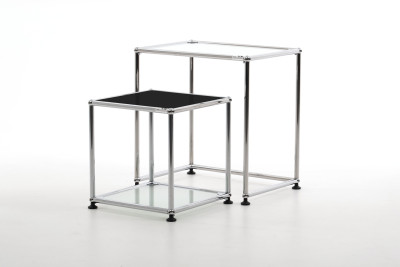 USM Haller Bijzettafel Grafietzwart RAL 9011 75 x 50 cm