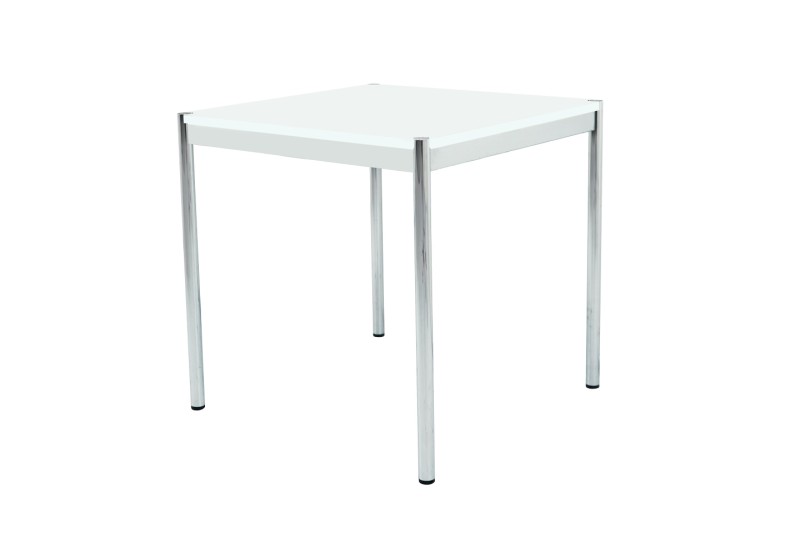 USM Haller Table de Réunion Verre / Blanc 75 x 75 cm