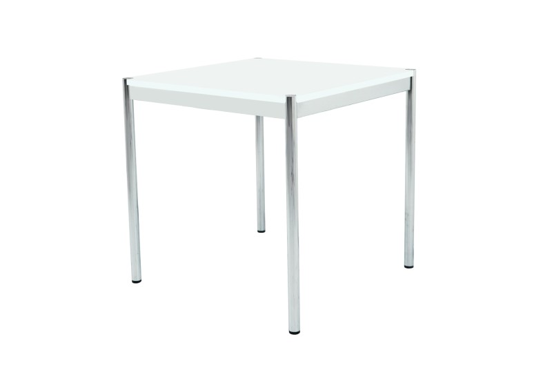 USM Haller Mesa de Reunión Cristal / Blanco 75 x 75 cm