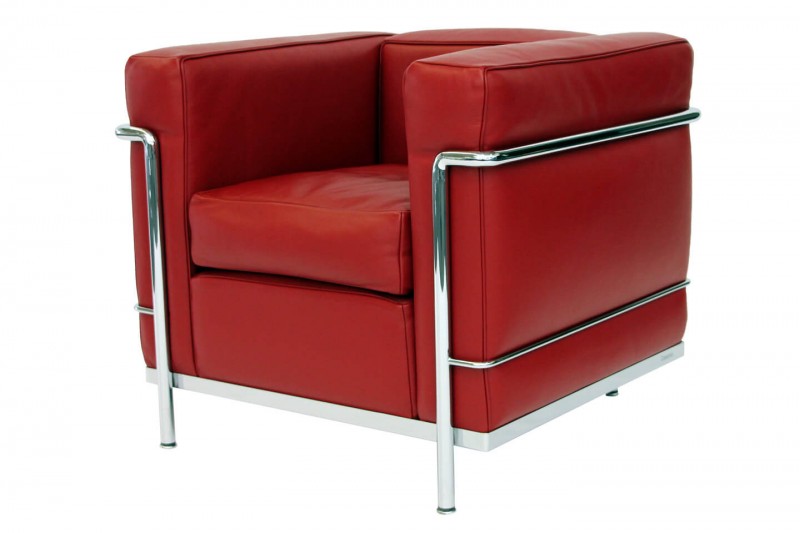 Cassina LC2 Le Corbusier Sessel Leder / Dunkelrot