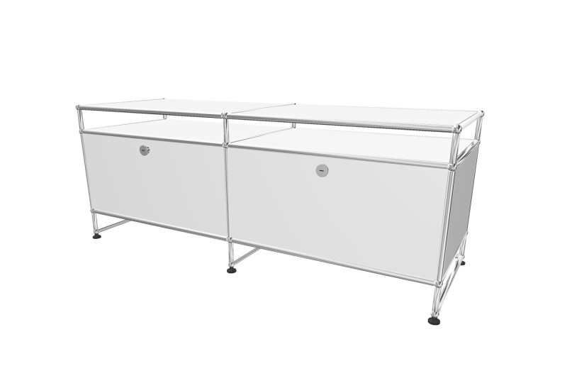 USM Haller TV-Board / Lowboard mit Sockel und Aufsatz Tiefe 50 cm