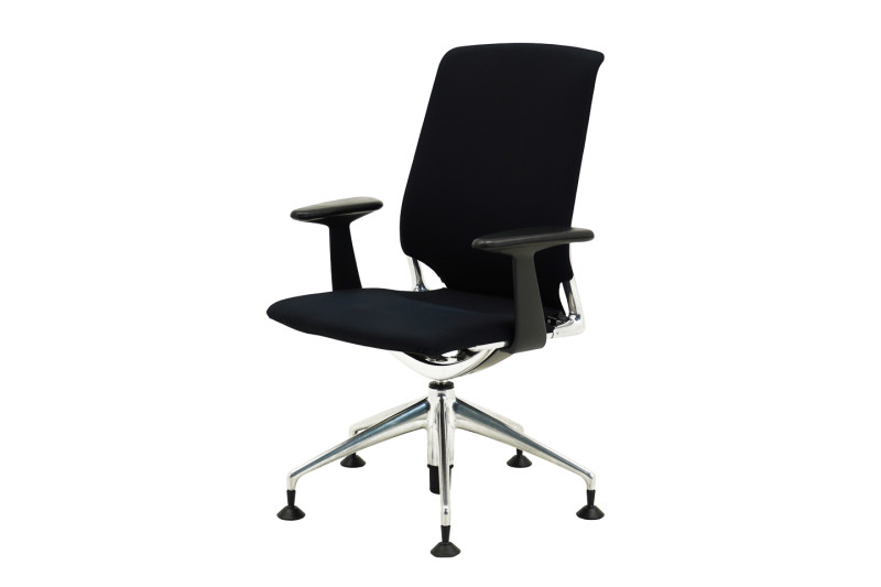 Vitra Meda Chair Silla para visitantes Tejido / Negro