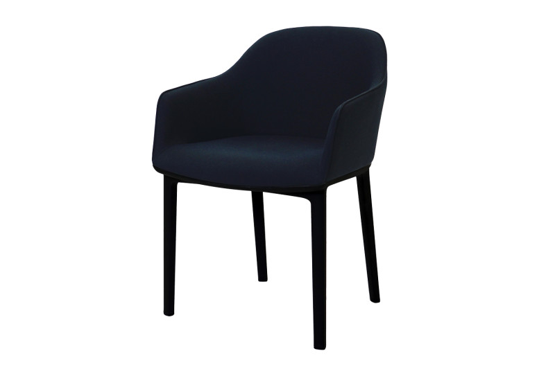 Vitra Softshell Chair Stoff / Schwarz / Blau