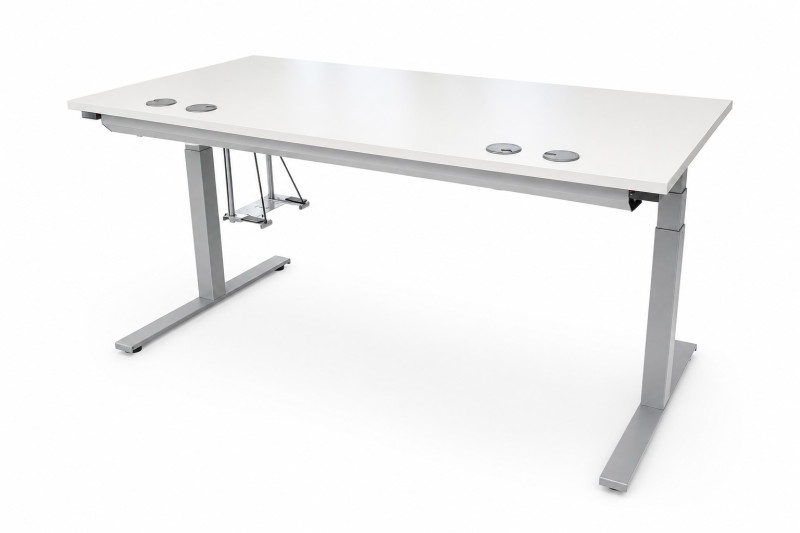 Schreibtisch elektr. höhenverstellbar / Weiß 180 x 90 cm