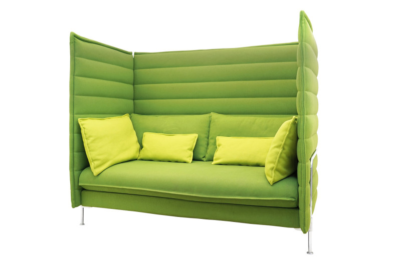 Alcove Highback Two Seater Fabric / Green