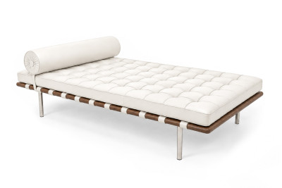 Knoll International Barcelona Daybed / Leder / Weiß