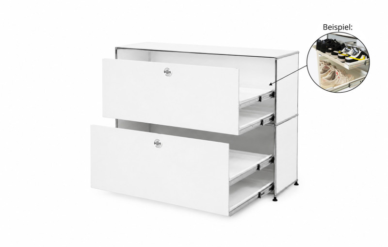USM Haller Schuhschrank Reinweiß RAL 9010 *40cm Fachhöhe*