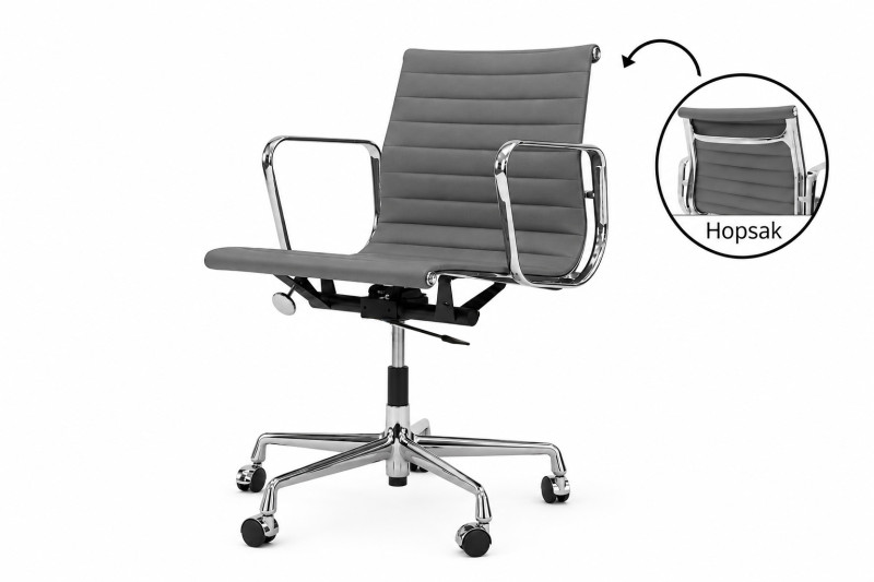 Vitra EA 117 Cuero / Gris oscuro