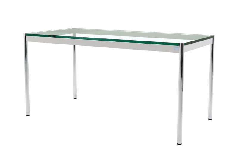 USM Haller Schreibtisch Klarglas 150 x 75 cm