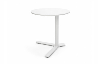 La Palma Beistelltisch YO T80 / Weiß / Ø 50cm *höhenverstellbar*