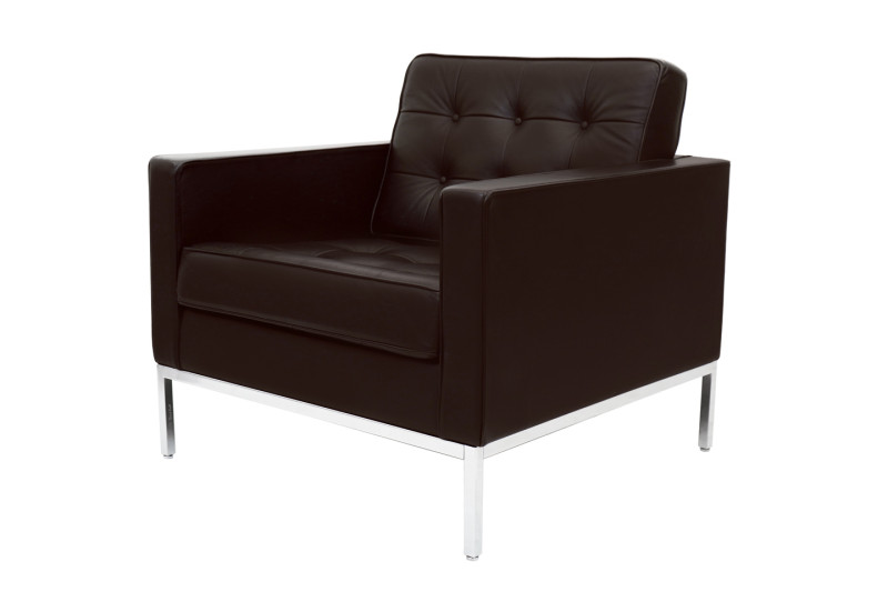 Knoll International Florence Fauteuil Cuir / Noir