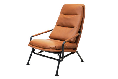 Prostoria Kontrapunkt armchair / chaise longue leather / brown