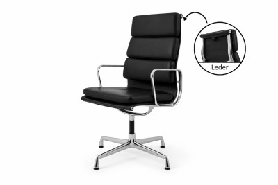 Vitra EA 212 Leder / Schwarz