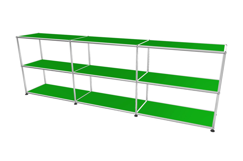USM Haller Regal / Bücherregal in Breite 225 cm x Tiefe 35 cm