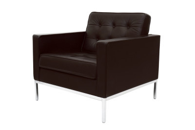 Knoll International Florence Sessel Leder / Dunkelbraun