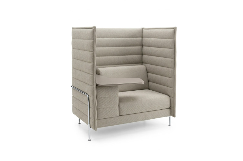 Canapé Vitra Alcove Plus Work Tissu / Gris / Beige