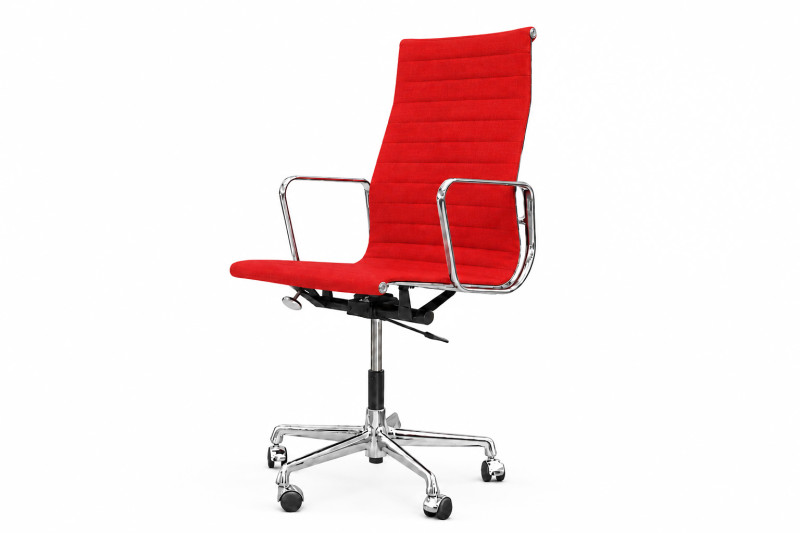 Vitra Aluminium Chair EA 119 Office Swivel Chair Hopsak / Red / Orange