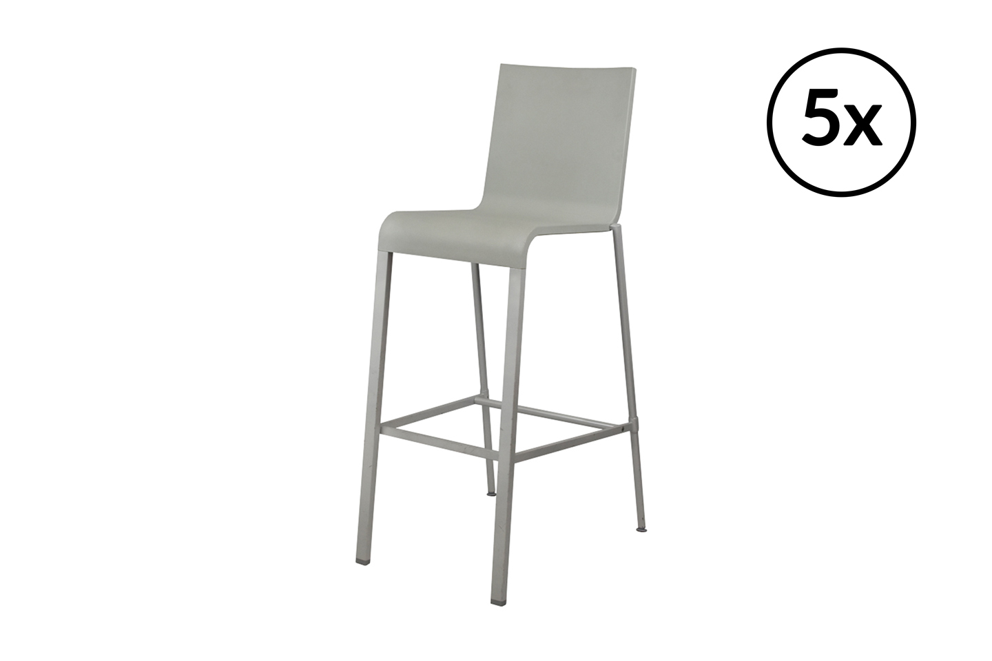 Vitra .03 Bar Bar Stool Polyureethane / Grey Set of 5 Seating Vitra