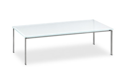 Walter Knoll Foster 500 Beistelltisch Glas / Weiß 130 x 65 cm