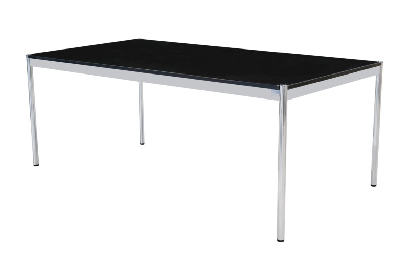 USM Haller Schreibtisch / Konferenztisch Granit / Schwarz 200 x 100 cm