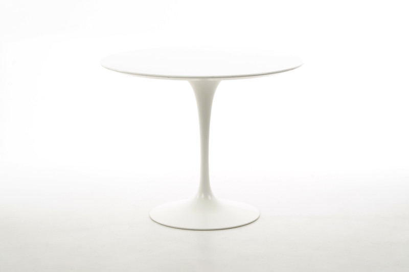 Knoll International Saarinen Tulip Tisch Laminat / Weiß Ø 91 cm