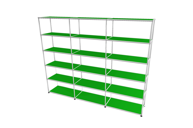 USM Haller Regal / Bücherregal in Breite 225 cm x Tiefe 35 cm