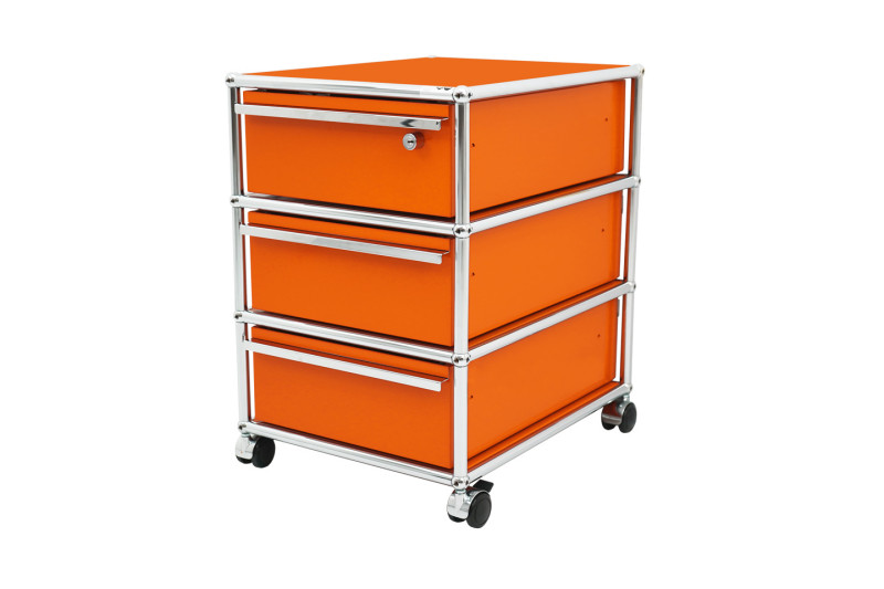 USM Haller Rollcontainer Reinorange RAL 2004