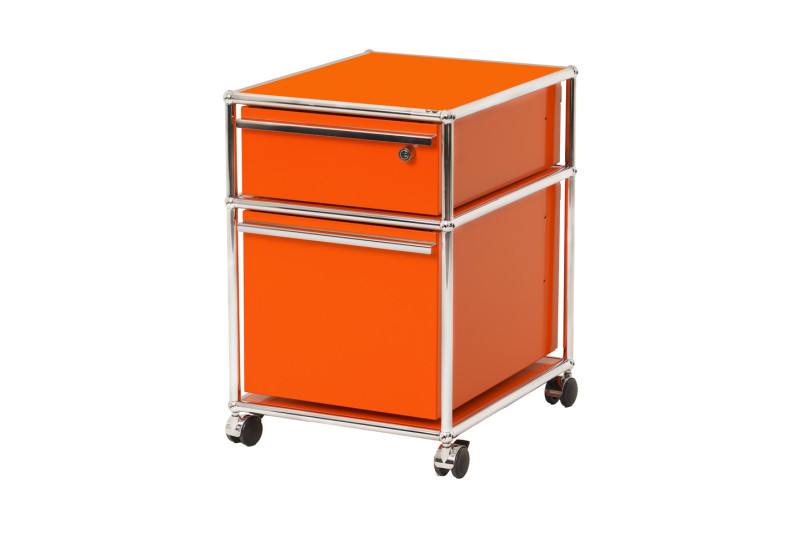 USM Haller Rollcontainer Reinorange RAL 2004