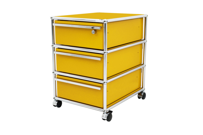 USM Haller Contenedor con Ruedas Amarillo Oro RAL 1004