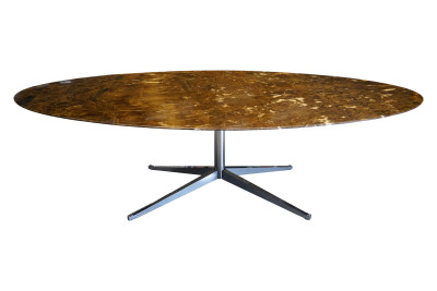 Mesa de conferencias Knoll Florence Mármol / Marrón / Blanco 243 x 136 cm
