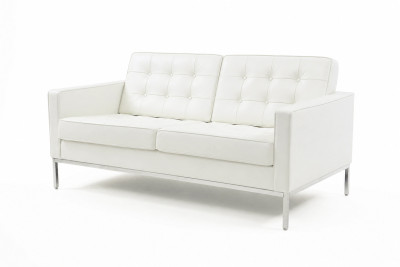 Knoll International Florence Sofa Leder / Weiß