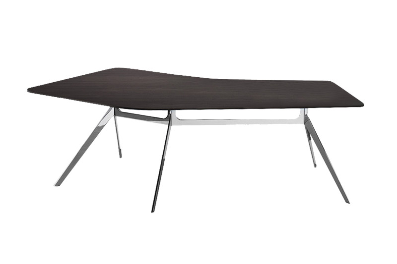 Renz Star Schreibtisch Eiche / Schwarz 246 x 152 cm
