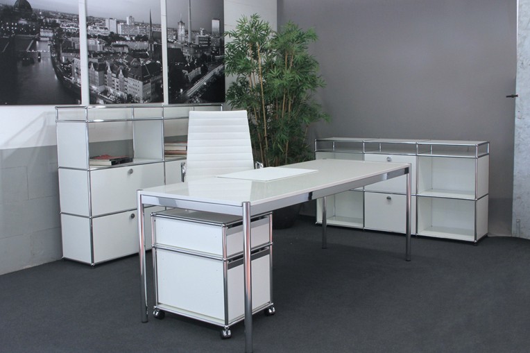 Usm Haller Schreibtisch Granit Weiss 175 X 75 Cm Schreibtische Usm Haller Designklassiker Sebworld De