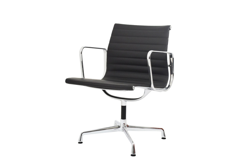 Vitra EA 107 / 108 Leder / Dunkelgrau