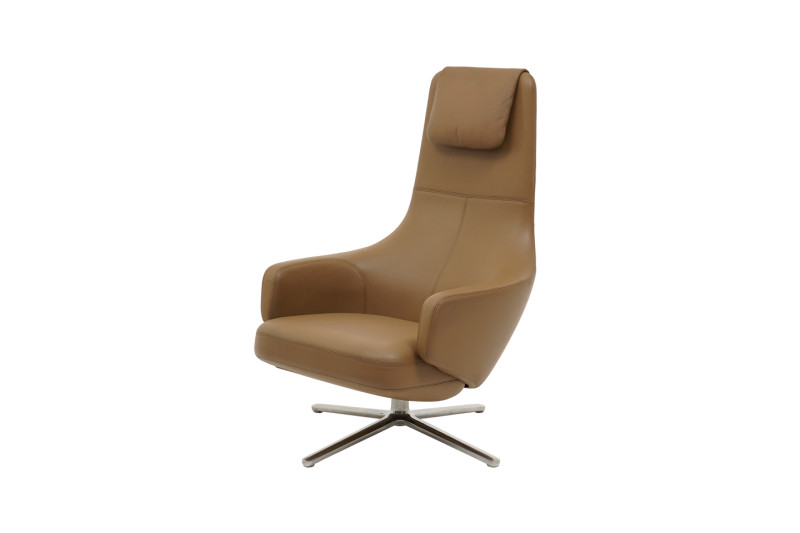 Vitra Repos Sessel Leder / Braun