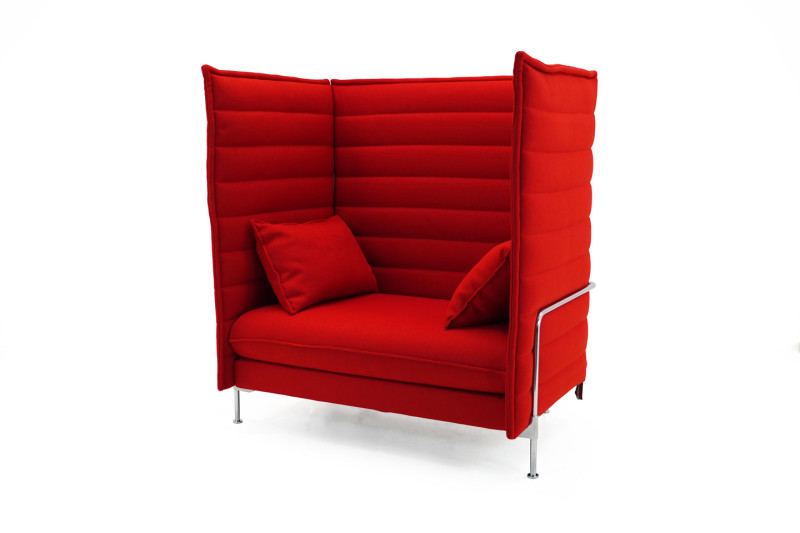 Vitra Alcove Highback Love Seat Stoff / Rot