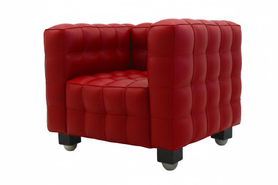 Wittmann Kubus Sessel Leder / Rot