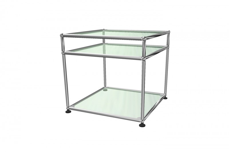 USM Haller Mesa Auxiliar Cristal Transparente 50 x 50 cm