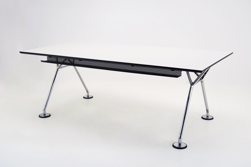 Tecno Nomos Schreibtisch Kunstharz / Weiß 200 x 100 cm